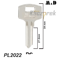 Mieszkaniowy 028 - klucz surowy mosiężny - M&D PL2022